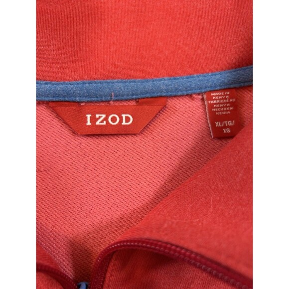Izod Mens ¼ Zip Pullover Size XL – Salmon Colored - Picture 2 of 9